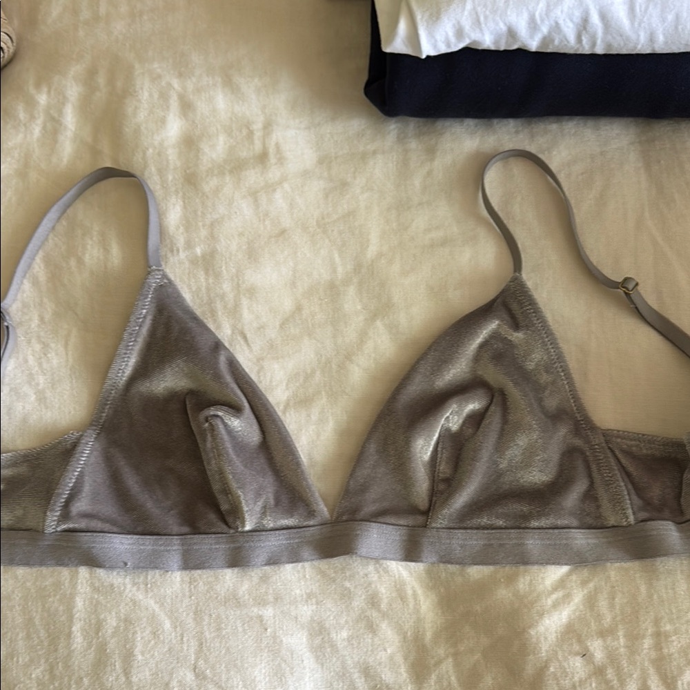 Gray/violet Triangle Bralette
